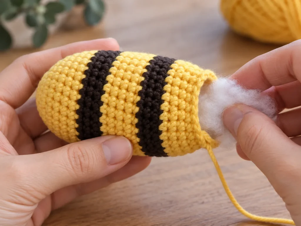 Biene häkeln. kostenlose Anleitung für eine Amigurumi-Biene