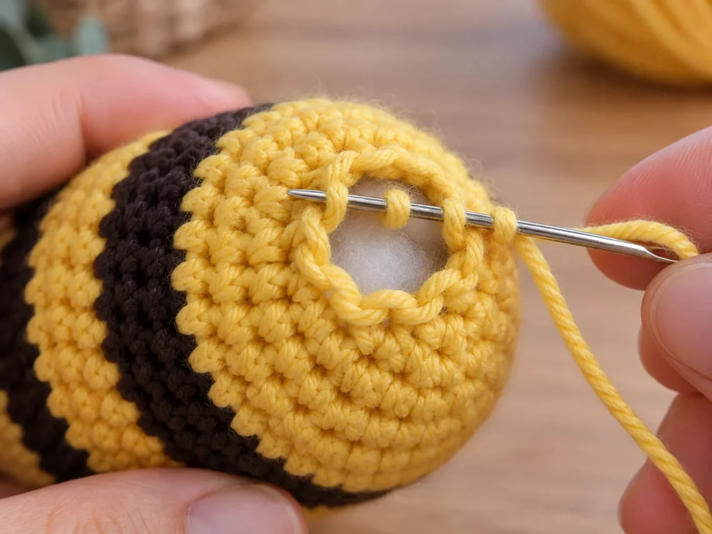 Biene häkeln. kostenlose Anleitung für eine Amigurumi-Biene