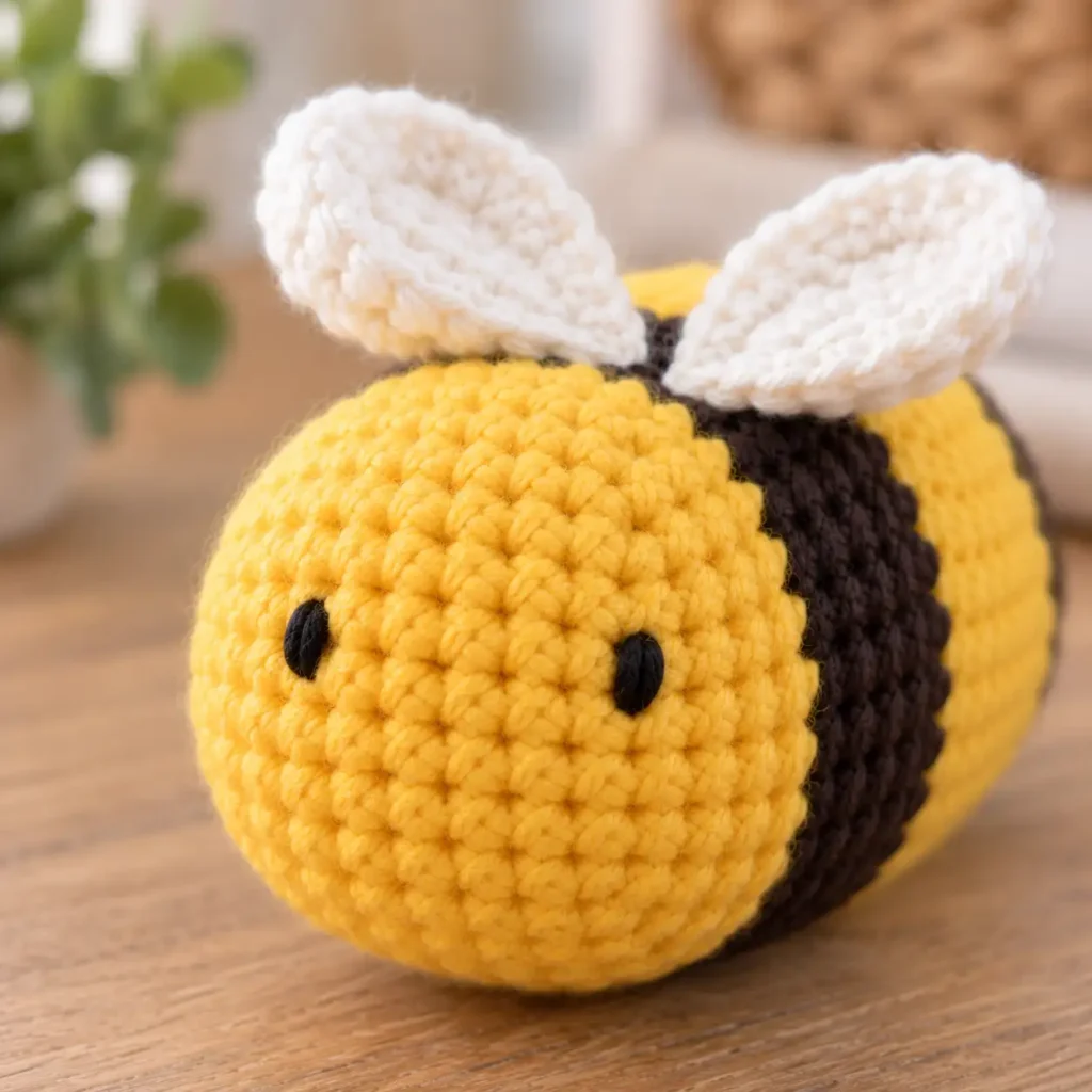 Biene häkeln. kostenlose Anleitung für eine Amigurumi-Biene