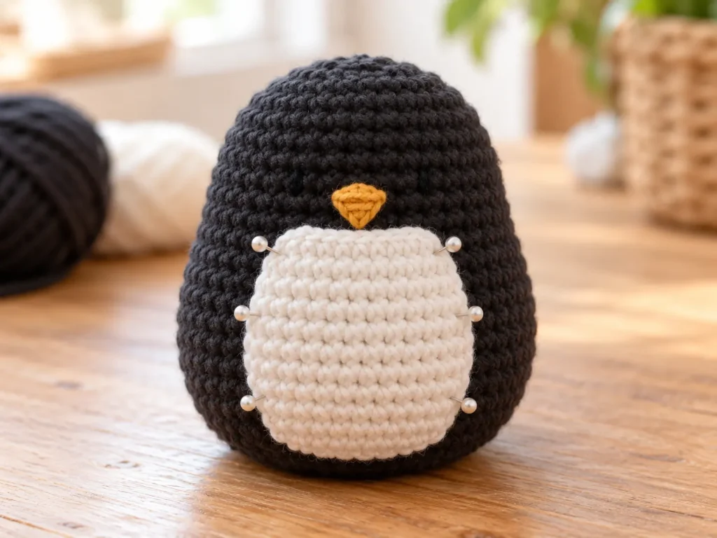 Tier häkeln für Anfänger. Pinguin Anleitung kostenlos