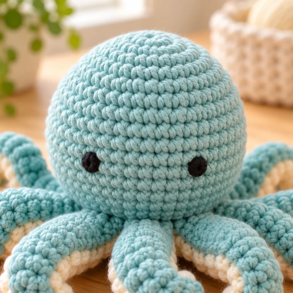 Amigurumi häkeln für Kinder. kostenlose Oktopus-Anleitung