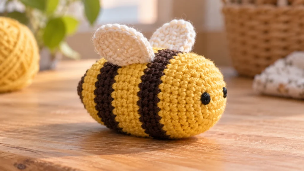 Biene häkeln. kostenlose Anleitung für eine Amigurumi-Biene