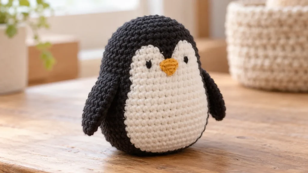 Tier häkeln für Anfänger. Pinguin Anleitung kostenlos