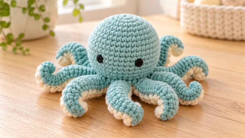 Amigurumi häkeln für Kinder. kostenlose Oktopus-Anleitung