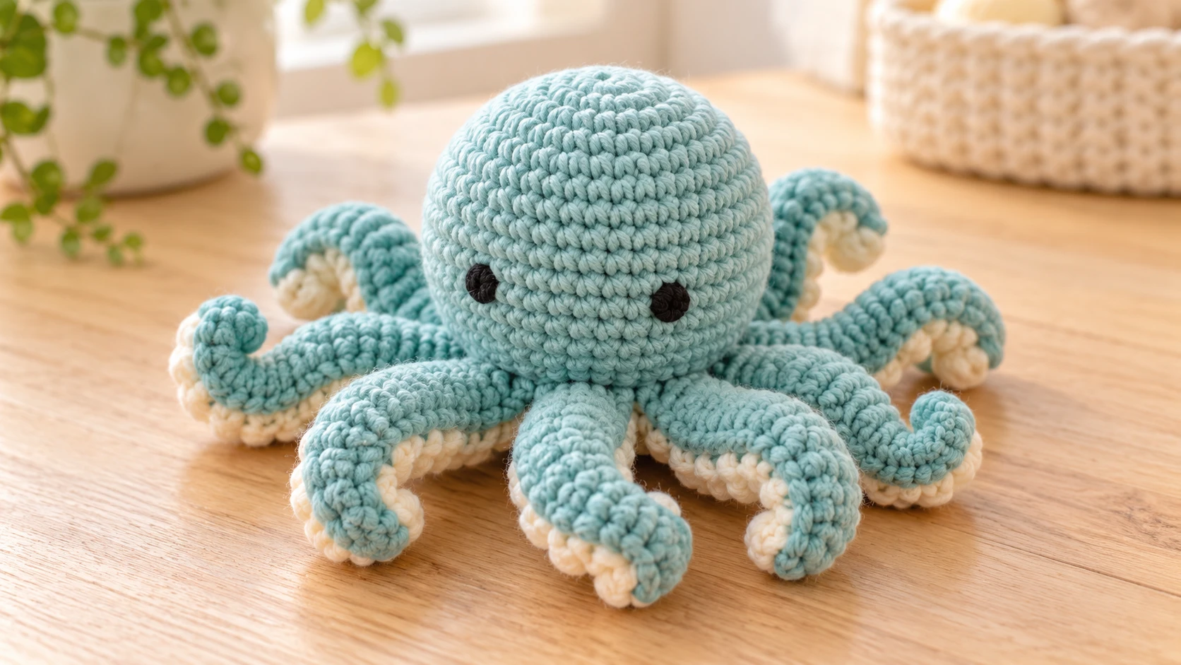 Amigurumi häkeln für Kinder. kostenlose Oktopus-Anleitung